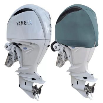 Housse de moteur ventilée grise pour moteur YAMAHA F250D - F300B à partir de 2021 et F350 (2024) - OCEANSOUTH