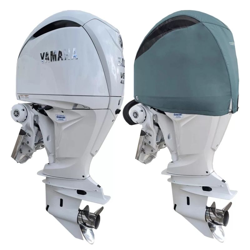 Housse de moteur ventilée grise pour moteur YAMAHA F250D - F300B à partir de 2021 et F350 (2024) - OCEANSOUTH