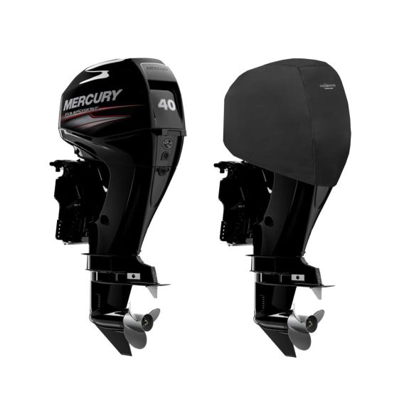 Housse de moteur noire pour moteur MERCURY 40 CV 3 cylindres à partir de 2008 - OCEANSOUTH