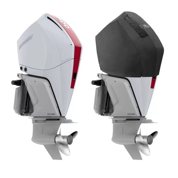Housse de moteur ventilée noire pour MERCURY V8 4.6L 200 - 300 CV à partir de 2018 - OCEANSOUTH