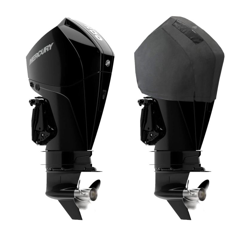 Housse de moteur ventilée noire pour MERCURY V6 3.4L 175 - 225 CV à partir de 2018 - OCEANSOUTH