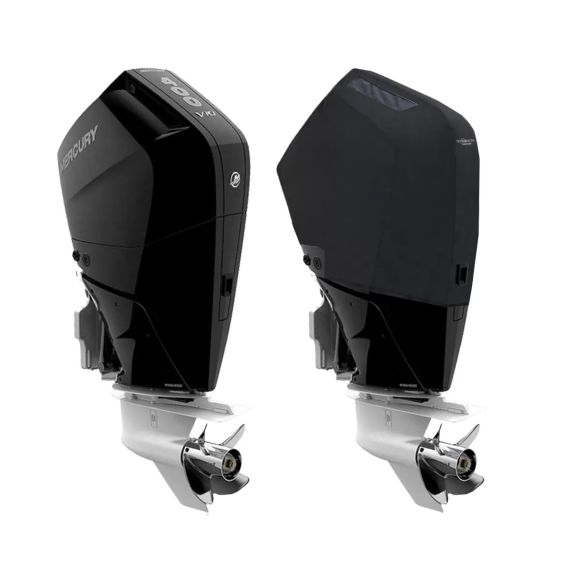 Housse de moteur ventilée noire pour MERCURY V10 5.7L 350 - 400 CV à partir de 2023 - OCEANSOUTH