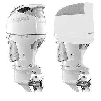 Housse moteur ventilée blanche pour SUZUKI DF300B - DF325A - DF350A à partir de 2017- OCEANSOUTH