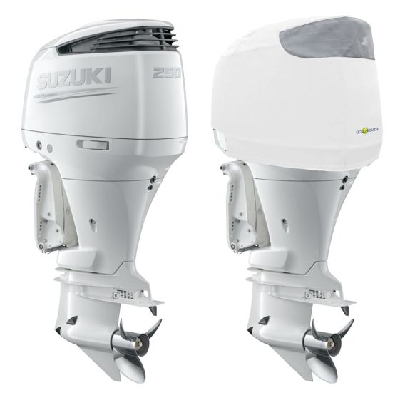 Housse moteur ventilée blanche pour SUZUKI DF250AP - DF300AP à partir de 2012- OCEANSOUTH