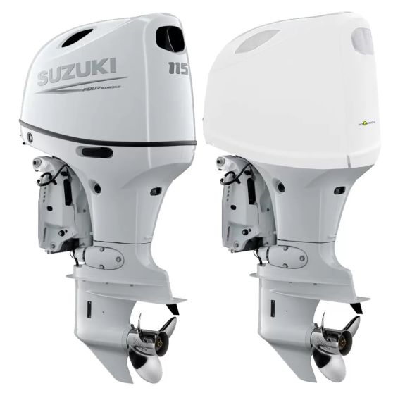 Housse de moteur ventilée blanche pour SUZUKI DF100C - DF115BG - DF140BG à partir de 2021 - OCEANSOUTH