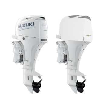 Housse moteur ventilée blanche pour SUZUKI DF40A - DF50A - DF60A à partir de 2008 - OCEANSOUTH