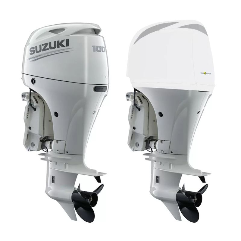Housse moteur ventillée blanche pour SUZUKI DF100A - DF115A - DF140A à partir de 2012 - OCEANSOUTH