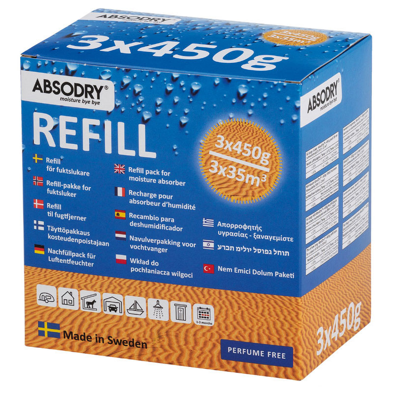 Pack de 3 recharges 450 grs Absodry Classic