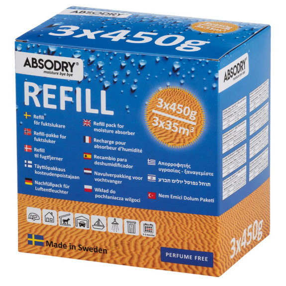 Pack de 3 recharges 450 grs Absodry Classic
