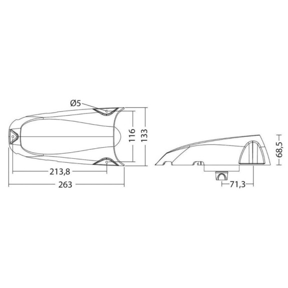 Grille pour prise d'air Wind Shell Osculati - ABS anti-UV
