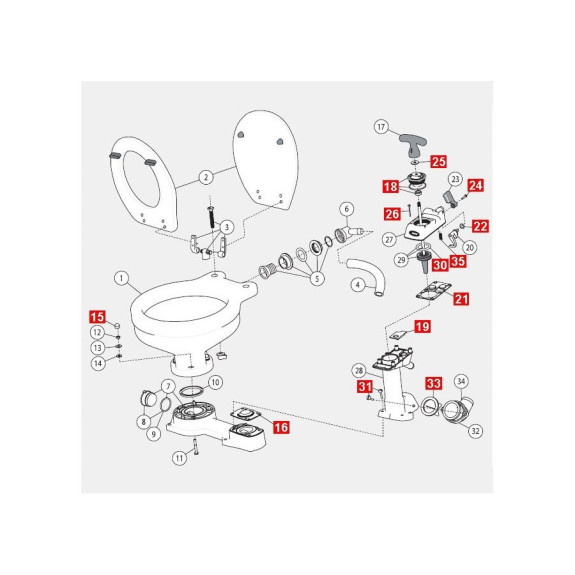 Kit de maintenance pour WC Twist'n'Lock 29090-3 & 29120-3 (2008)