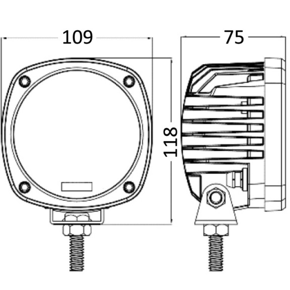 Feu LED HD 5x10W orientable