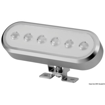 Spot LED articulé à poser 6x3W - 1400 lumens - inox...