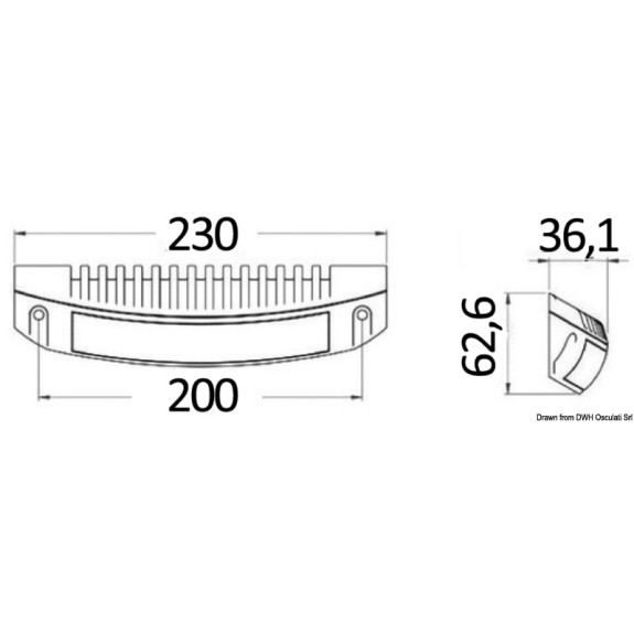 Spot LED pour plateformes, planches de poupe et fly-bridge - 12,5W - 1560 lm - Osculati