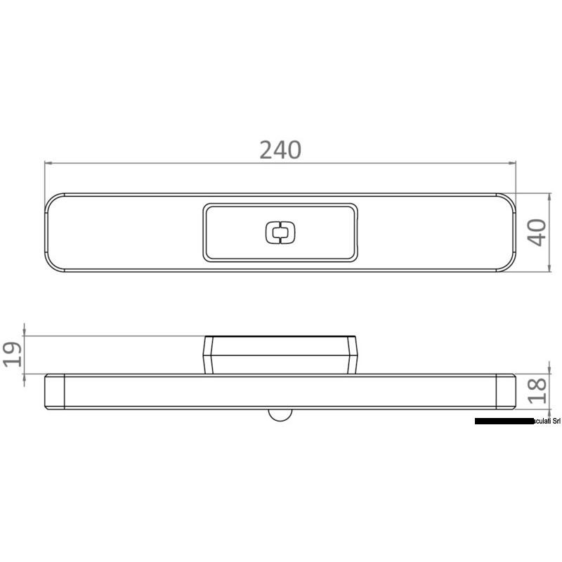 Barrette lumineuse pour tauds blanc 5V 2W