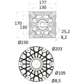 Support siège Waverider 310MM - 390MM base alu 2