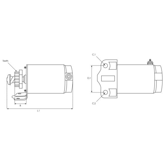 Démarreur 12V pour jetski Polaris - 9 dents