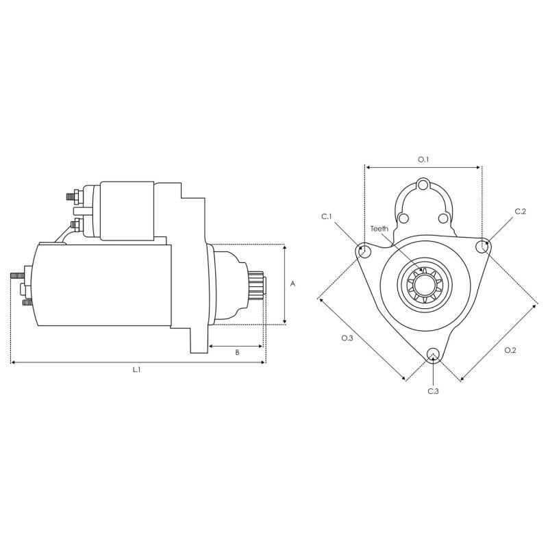 Démarreur MITSUBISHI 12V pour moteur in-bord Volvo Penta D4 D6 - 3,6 kW 11 dents