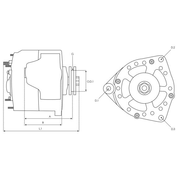 Alternateur 12V pour moteur Mercury et Mercruiser - 50 A