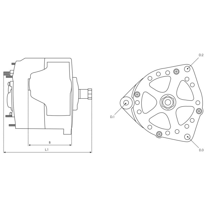 Alternateur 12V pour moteur in-bord Volvo Penta D-75A D1-30A - 100 A