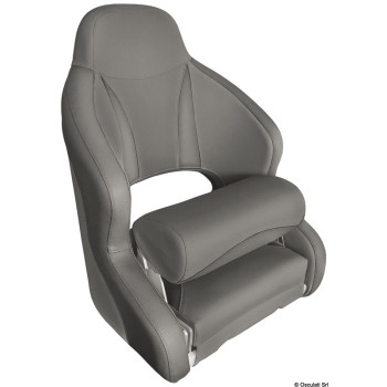 Siège de pilote anatomique H52 avec flip-up - gris - Osculati
