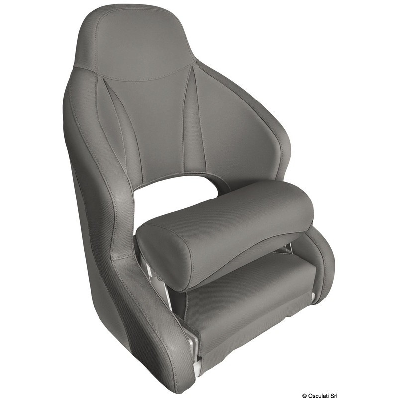 Siège de pilote anatomique H52 avec flip-up - gris - Osculati