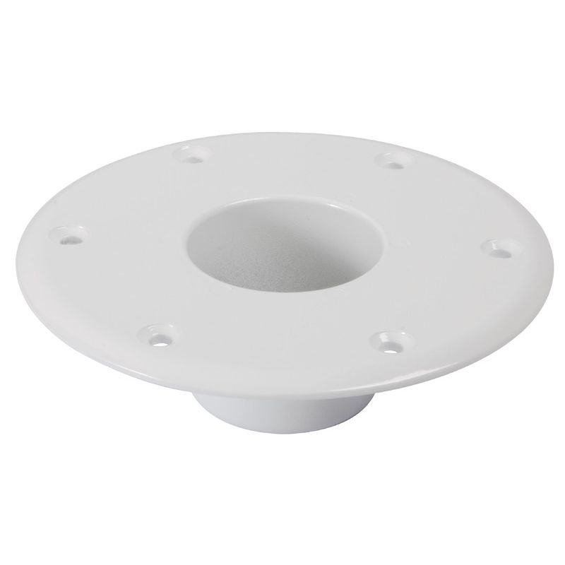 Base de remplacement Ø 160 mm pour pied de table conique - aluminium verni blanc