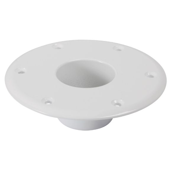 Base de remplacement Ø 160 mm pour pied de table conique - aluminium verni blanc