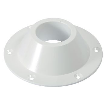 Base de remplacement Ø 165 mm pour pied de table conique - aluminium verni blanc