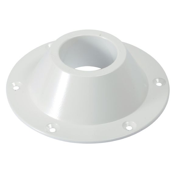Base de remplacement Ø 165 mm pour pied de table conique - aluminium verni blanc