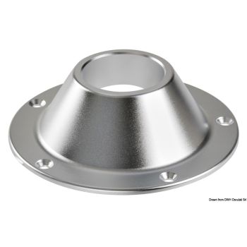 Base de remplacement Ø 170 mm pour pied de table conique - aluminium anodisé poli