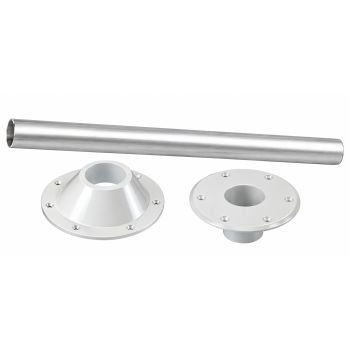 Pied de table conique 700 mm modèle lourd - aluminium anodisé poli