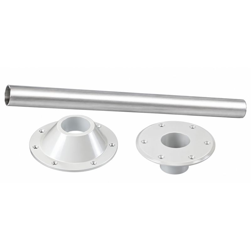 Pied de table conique 700 mm modèle lourd - aluminium anodisé poli
