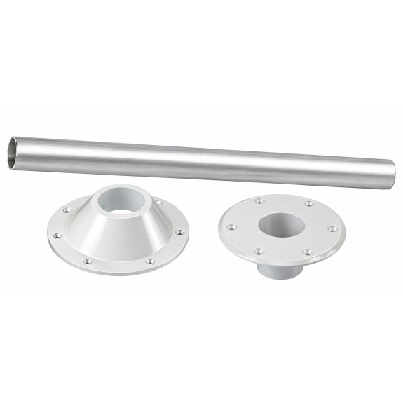 Pied de table conique 700 mm modèle lourd - aluminium anodisé poli