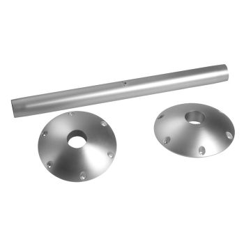 Pied de table conique avec base externe - aluminium