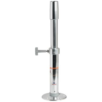 Pied de table Thread Lock télescopique 500-700 mm - poli miroir