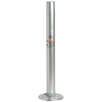 Pied de table Thread Lock argent satiné 685 mm - fixe