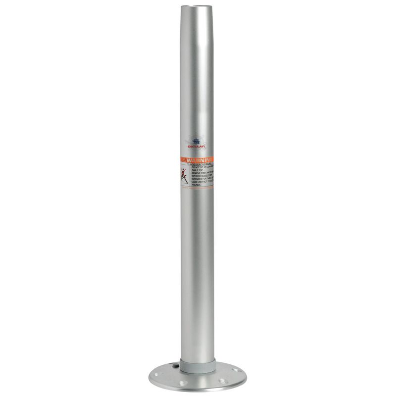 Pied de table Thread Lock argent satiné 685 mm - fixe