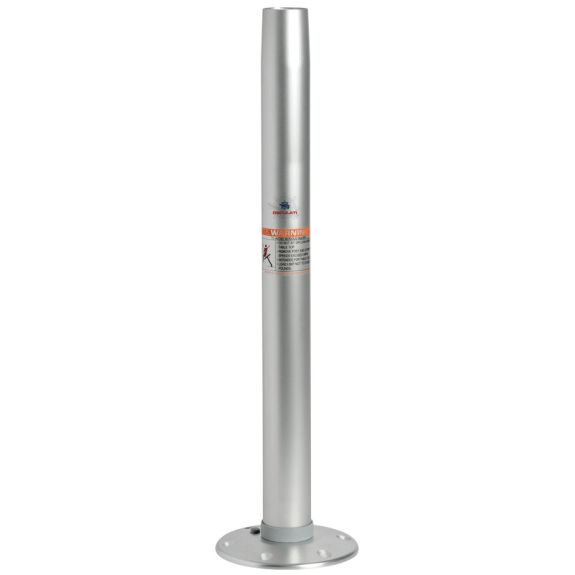 Pied de table Thread Lock argent satiné 685 mm - fixe