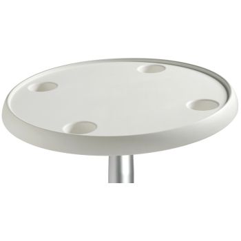 Plateau de table composite Thread Lock ronde Ø 610 mm - blanc