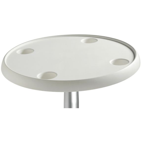 Plateau de table composite Thread Lock ronde Ø 610 mm - blanc