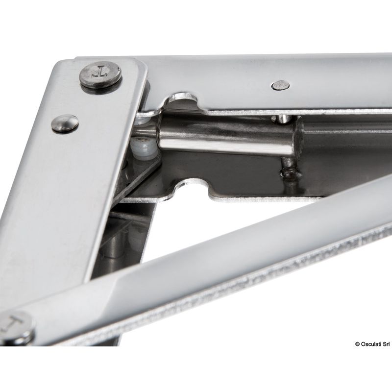 Bras pliant inox Soft Close - 300×160 mm, charge 150 kg