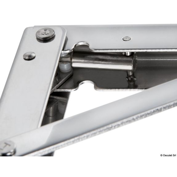 Bras pliant inox Soft Close - 300×160 mm, charge 150 kg