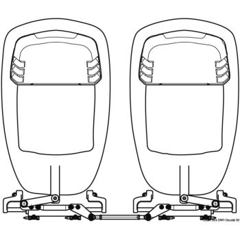 Barre d'accouplement hors-bord A95-B37,5 direction hydraulique 2