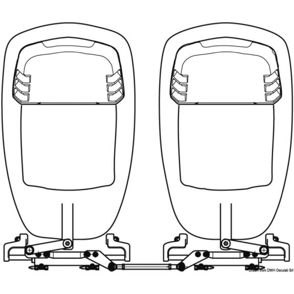 Barre d'accouplement hors-bord A95-B37,5 direction hydraulique
