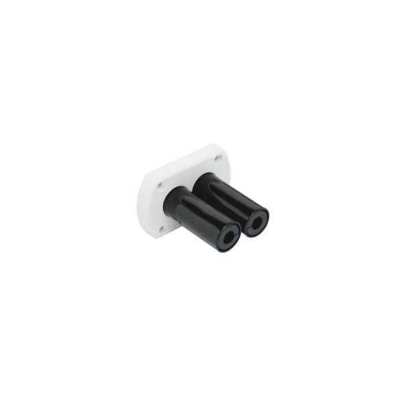 Passe-paroi double R8W blanc pour 2 tuyaux hydrauliques 3/8"