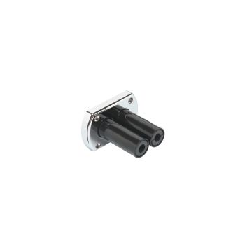 Passe-paroi double R8CH chromé pour 2 tuyaux hydrauliques 3/8"