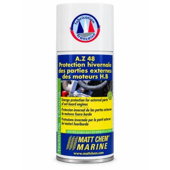 Protection hivernale parties externes moteur hors-bord A.Z. 48 – aérosol 150 ml – film hydrophobe anti-corrosion – Matt Chem