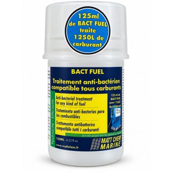 Traitement antibactérien tous carburants Bact Fuel – flacon 125 ml – traite 1 250 litres– Matt Chem