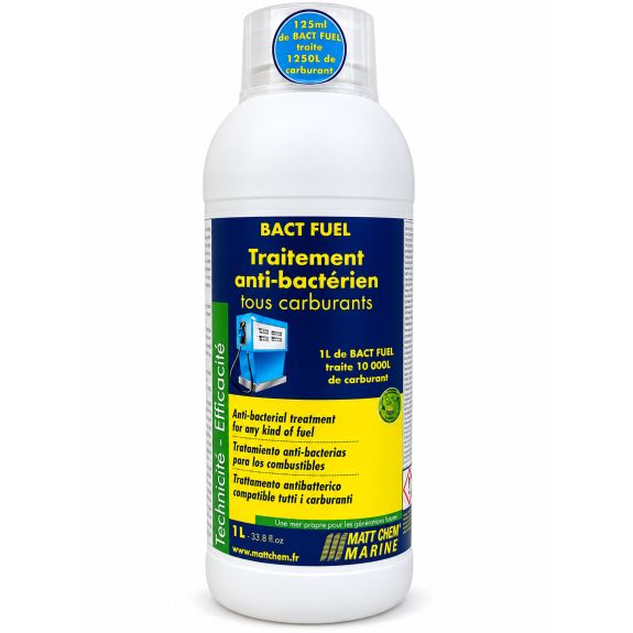 Traitement antibactérien tous carburants Bact Fuel –bidon 1 l – traite 10 000 litres– Matt Chem